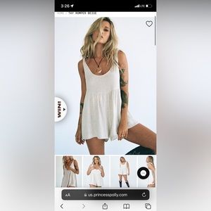 Princess Polly tay romper beige size medium